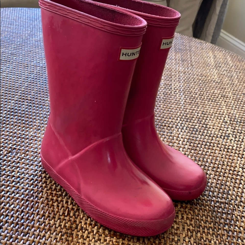 Girls Pink Hunter Boots